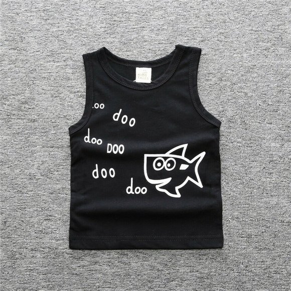 Baby Shark Sleeveless Tank & Shorts Outfit - Picture 3 of 5